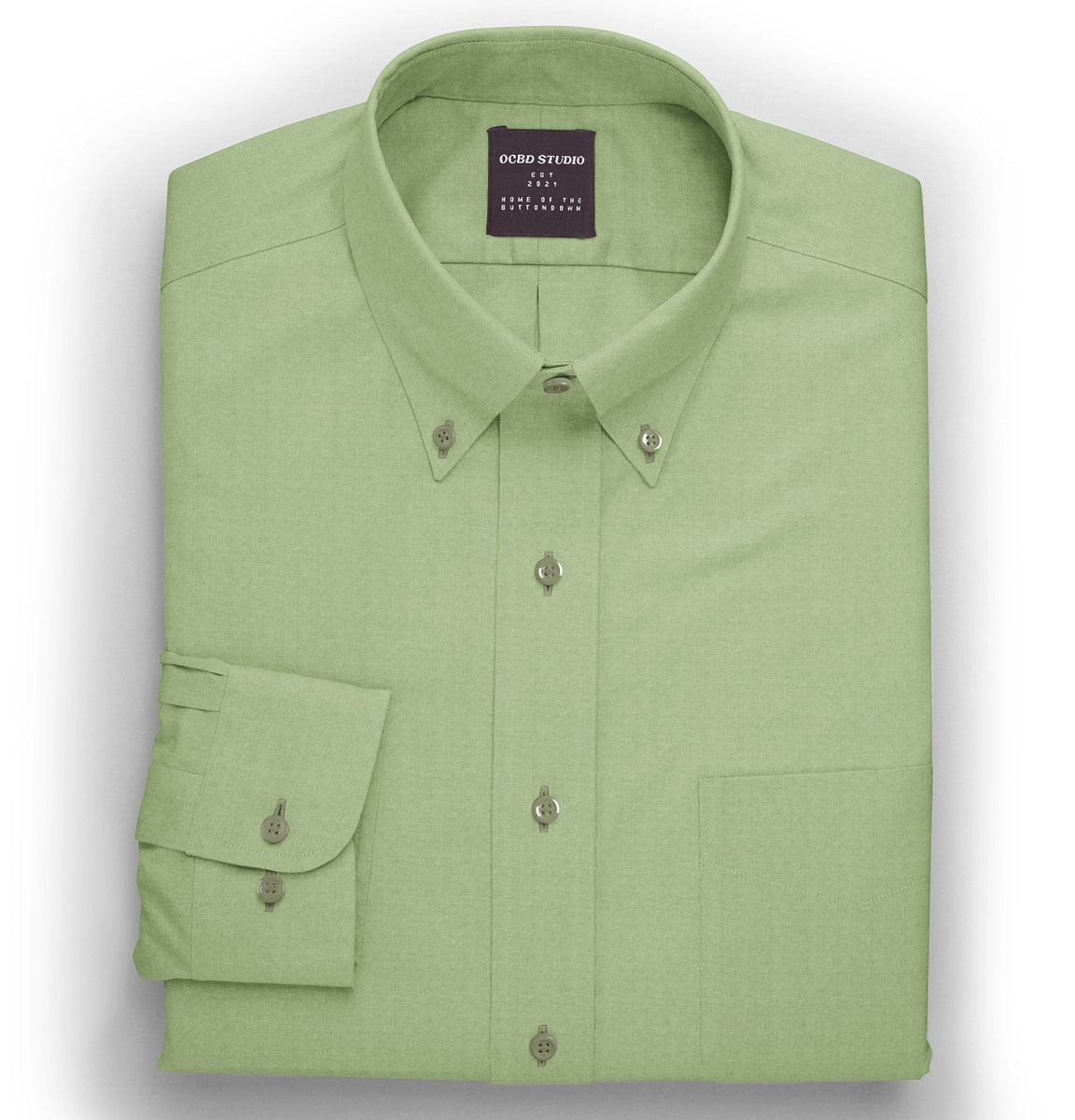 Airthreads Men's Shirt, Wrinke Resistant Oxford, Long Sleeve, Leaf Green, Tailored Fit Airthreads Men's Shirt, Wrinke Resistant Oxford, Long Sleeve, Leaf Green, Tailored Fit