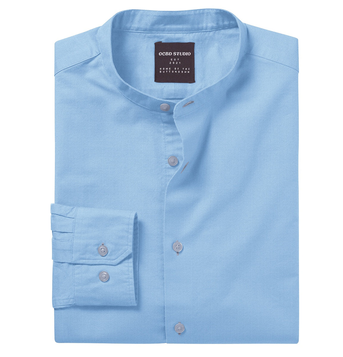 Airthreads Men's Shirt, Wrinke Resistant Oxford, Band Collar