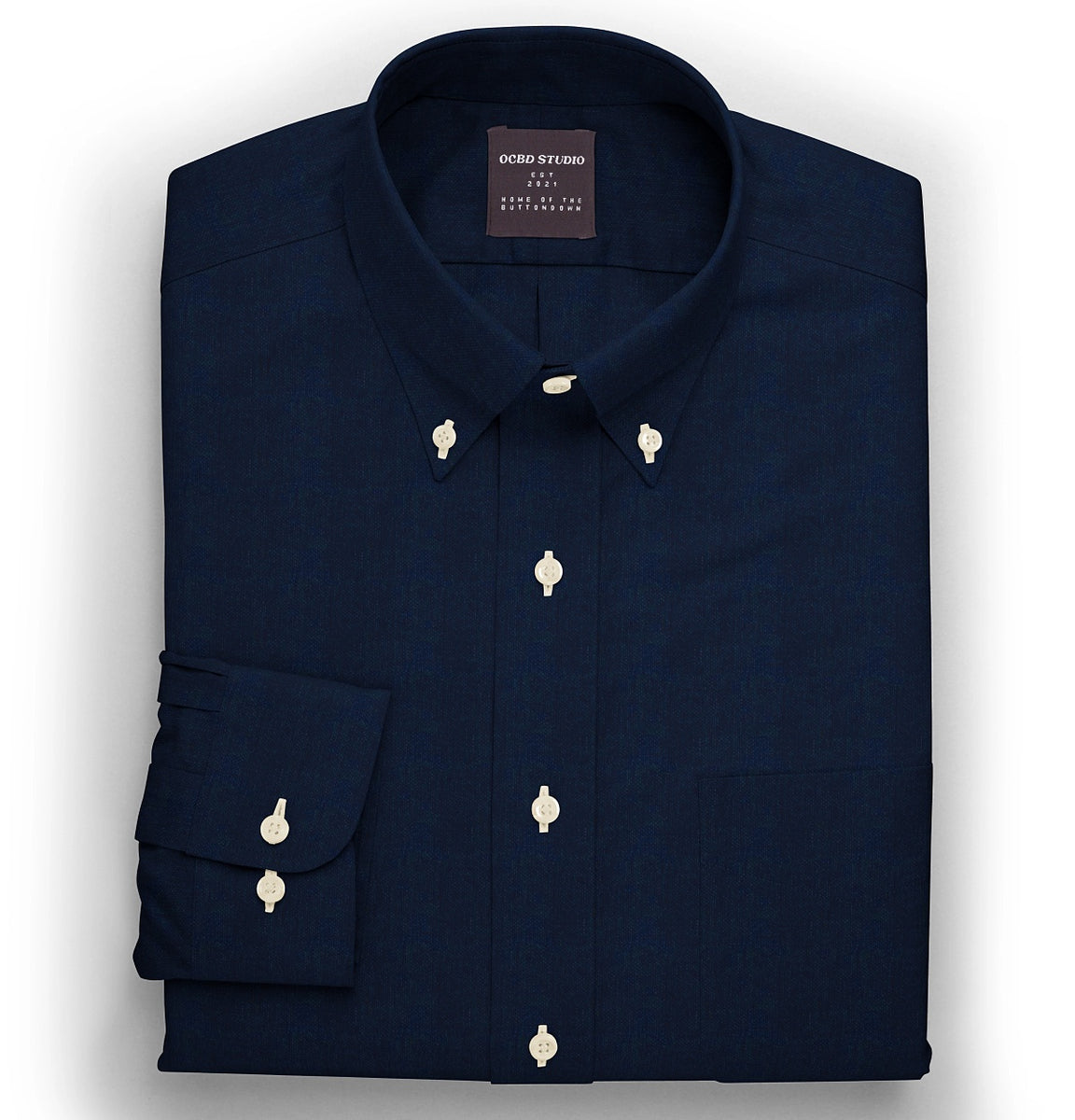 slim fit dress slacks Airthreads Men's Shirt, Oxford, Long Sleeve, Navy, Tailored Fit