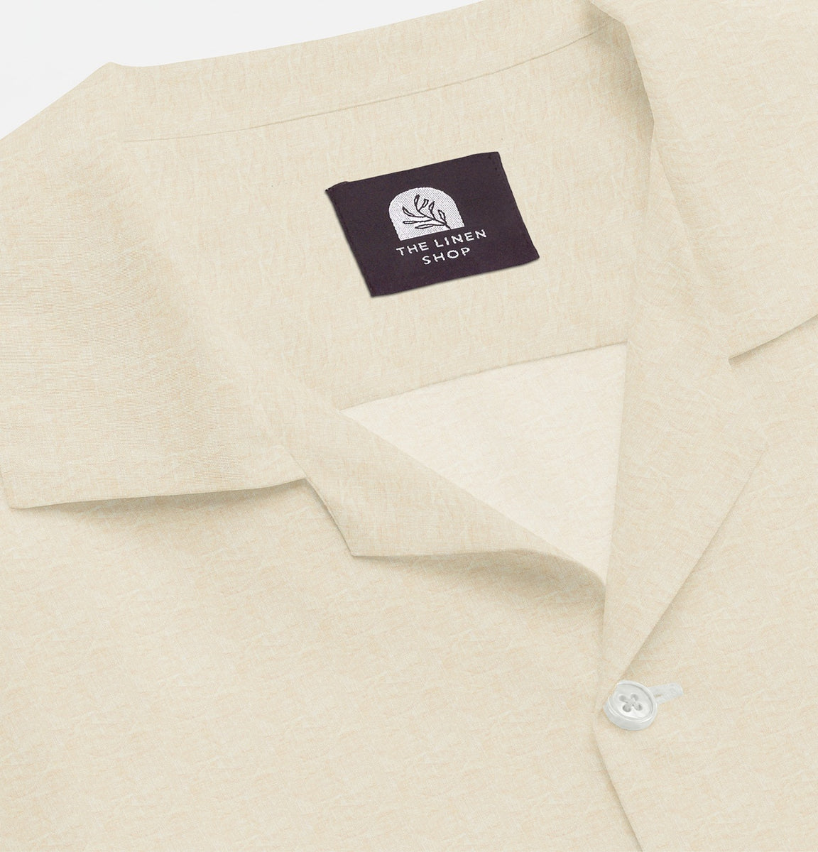 ★COOR★ Camp collar shirt beige RELAXED-FIT CAMP-COLLAR SHIRT - BEIGE | COS