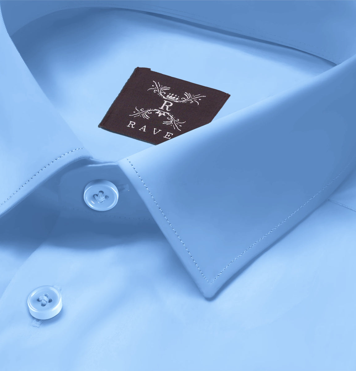 Airthreads Men's Shirt, Long Sleeve, Wrinkle-resistant Cotton Lycra, Sky  Blue, Tailored Fit