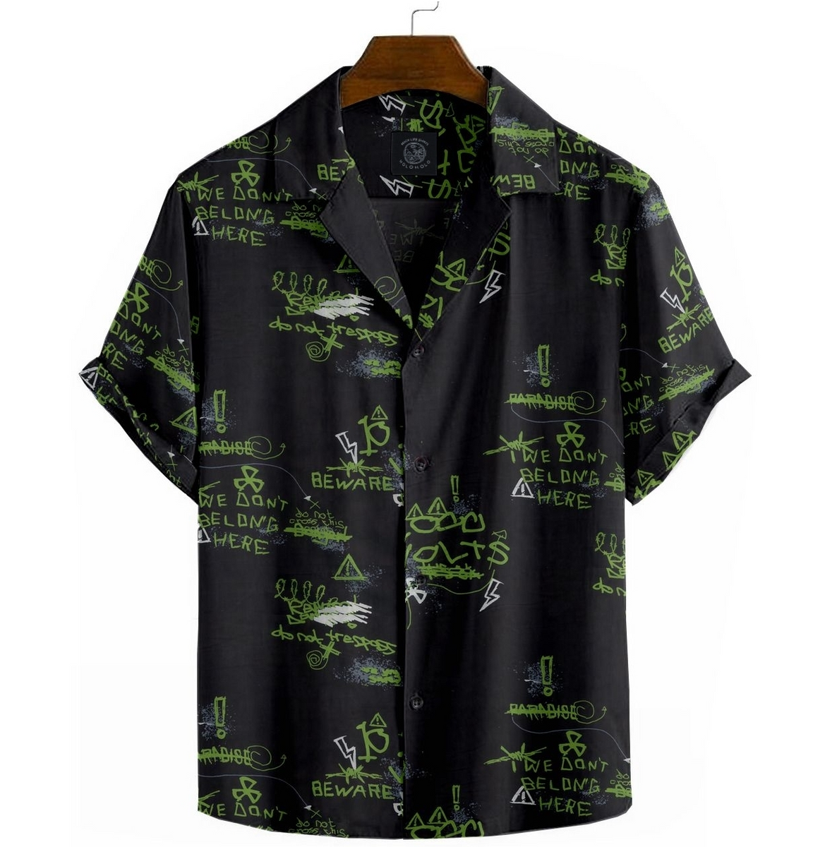 Tradlands Short Sleeve Button-Up Shirt | Coast Camp Shirt Crinkle Cotton Black / 3X