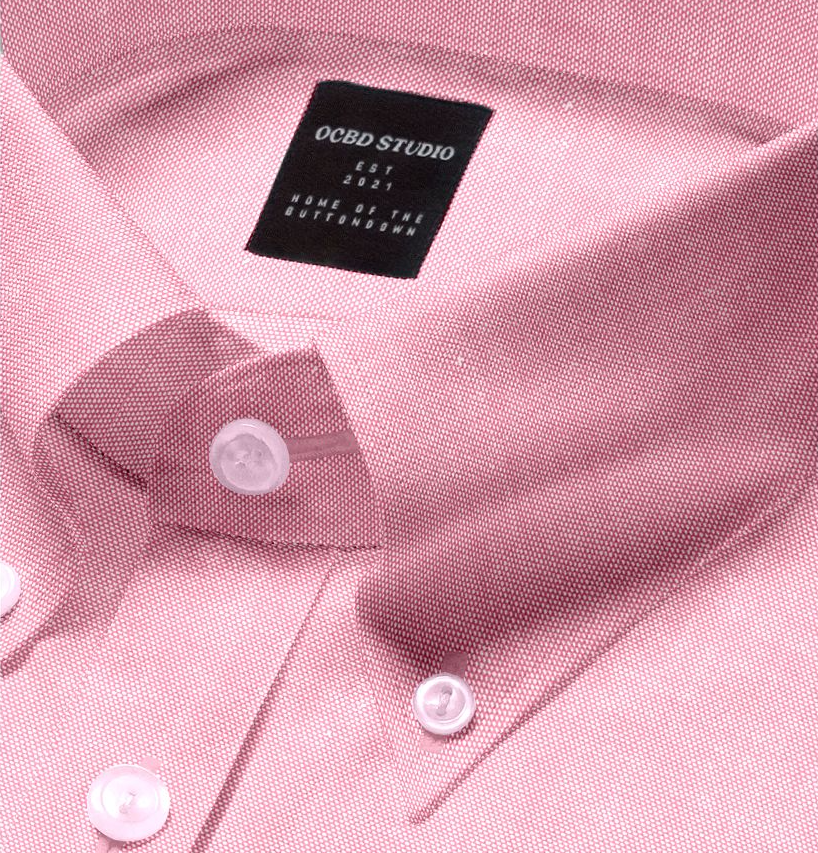 Airthreads Men's Shirt, Oxford Cotton Button Down, Short Sleeve, Pink, Tailored Fit Airthreads Men's Shirt, Oxford Cotton Button Down, Short Sleeve, Pink, Tailored Fit