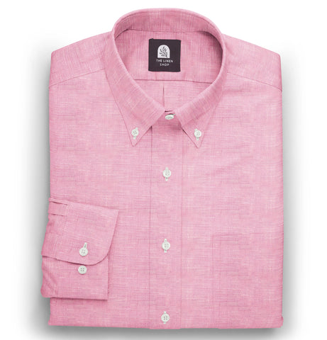 Pure Linen Button-Down - Long Sleeve - Pink