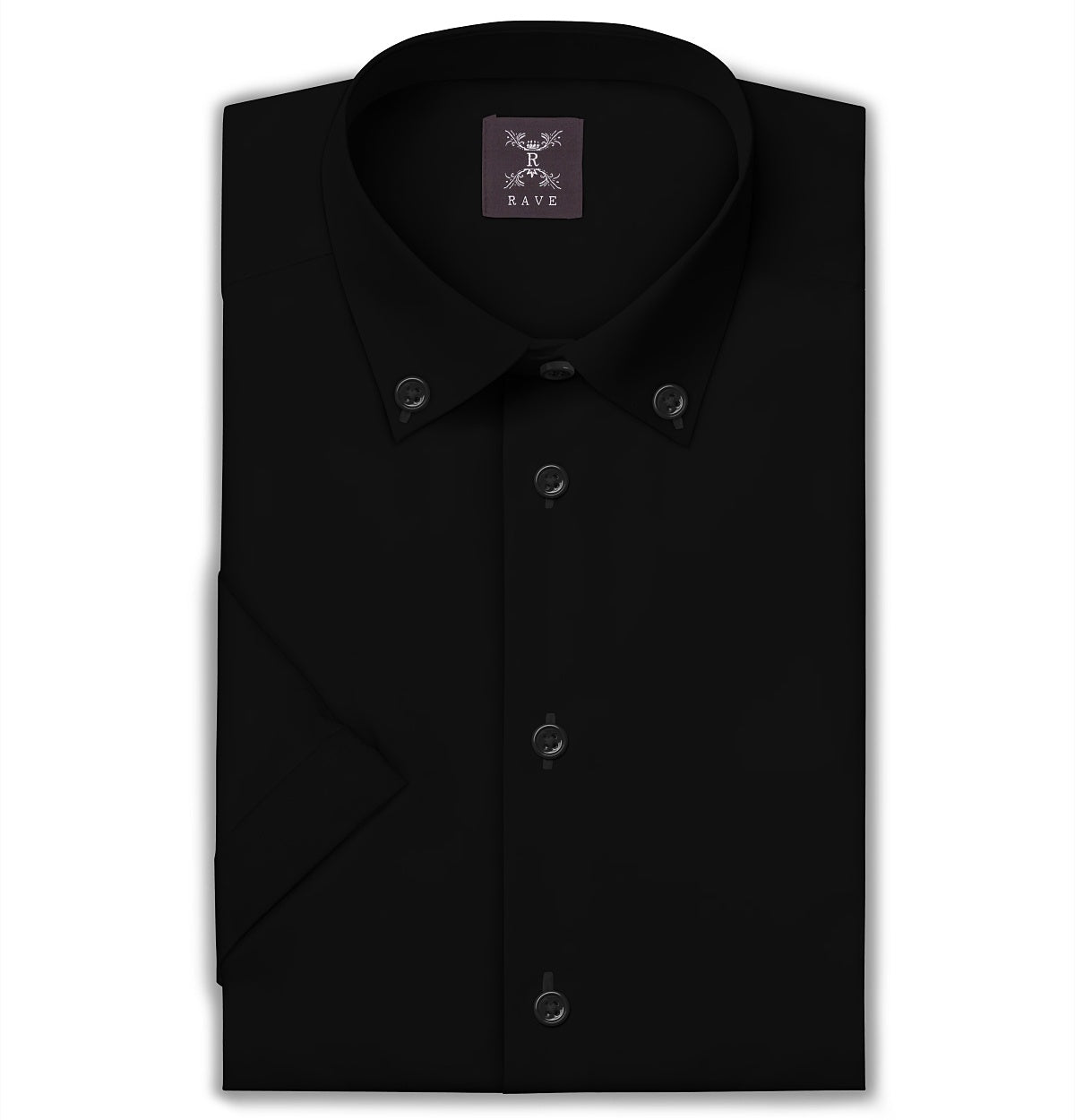 Airthreads Men's Shirt, Short Sleeve, Wrinkle-resistant Cotton Lycra, Button-Down Collar, Gray, Tailored Fit, Black / S / 5.4-5.7 Airthreads Men's Shirt, Short Sleeve, Wrinkle-resistant Cotton Lycra, Button-Down Collar, Gray, Tailored Fit, Black / S / 5.4-5.7