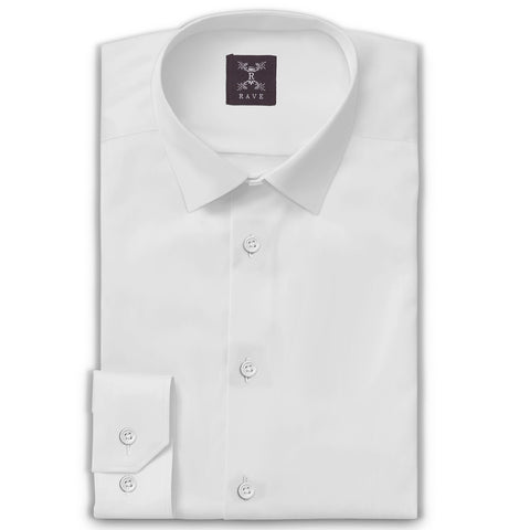 Wrinkle-resistant Cotton-Lycra Shirt - White