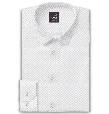 Pure Cotton - Long Sleeve - White with Gray Discs