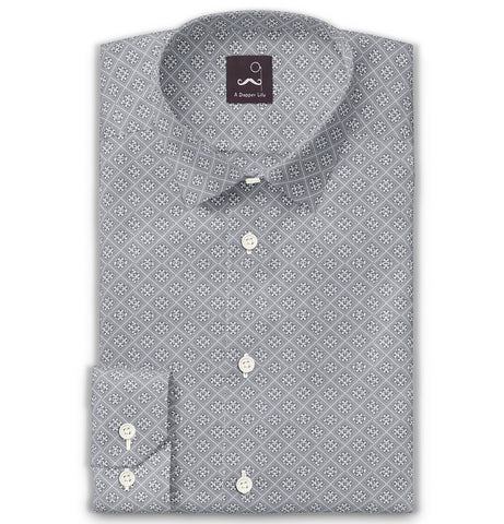 Christopher Lena Proper Sport Dress Shirts The Suit Depot Men?s 100% Cotton Light Gray Houndstooth Christopher Lena Proper Sport Dress Shirts The Suit Depot Men?s 100% Cotton Light Gray Houndstooth
