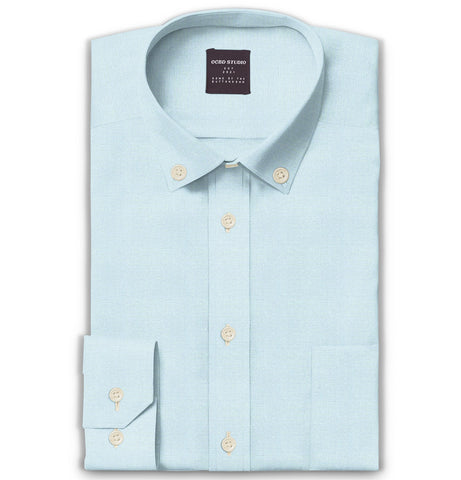 Wrinkle Resistant Oxford - Button-Down Collar - Long Sleeve - Sky Blue