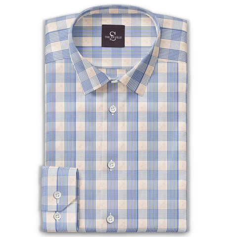 Wrinkle-free - Long Sleeve - Beige Checks