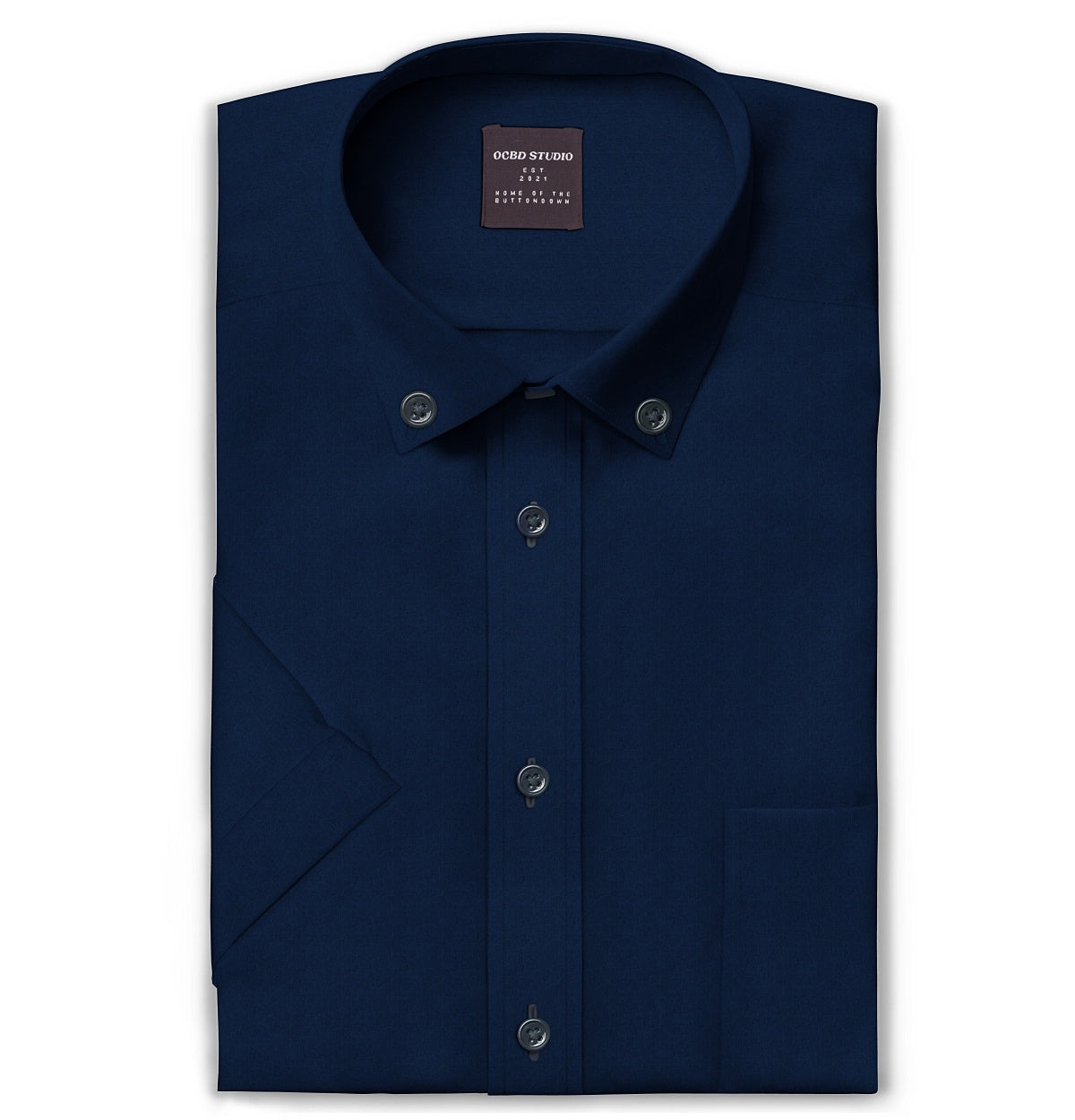 Airthreads Men's Shirt, Wrinke Resistant Oxford, Short Sleeve, Royal Blue,  Tailored Fit