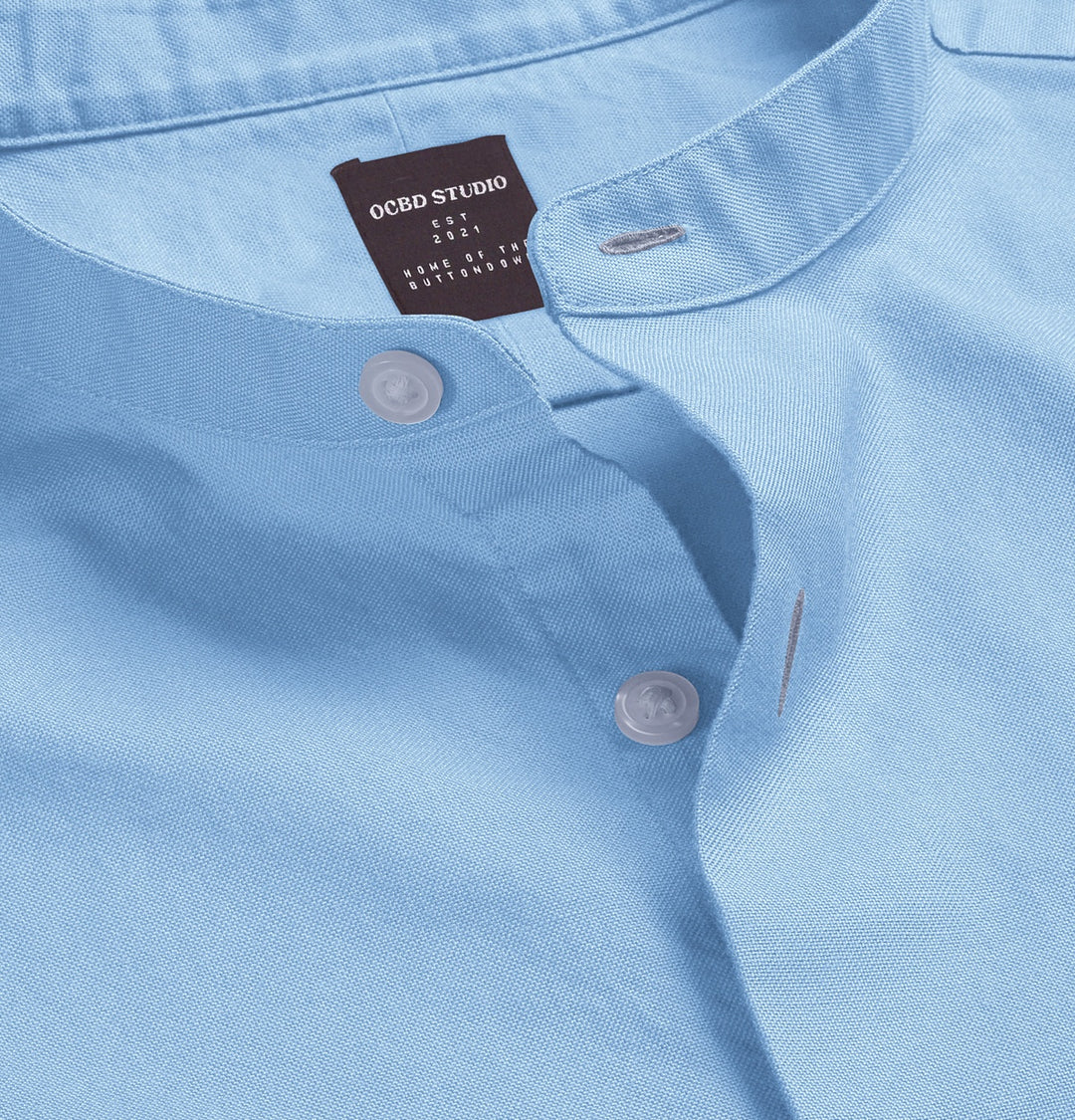 Plage - 新品 WRYHTライト BAND COLLER LONG SHIRTS GalaxyOX-03-SKY__BT-318-