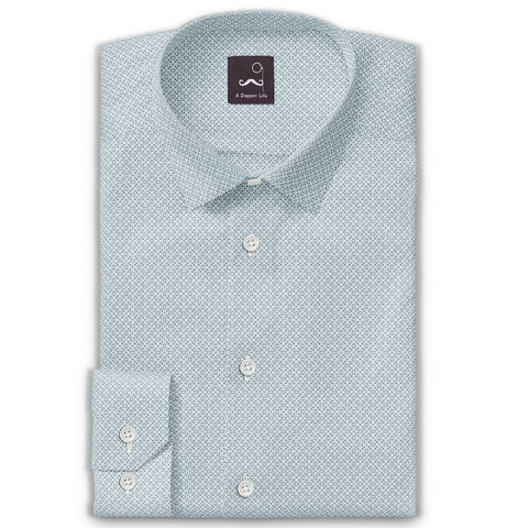 Pure Cotton - Semi-Spread Collar - Long Sleeve - Blizzard