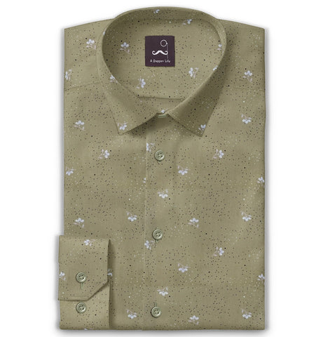 Pure Cotton - Long Sleeve - Olive Blossom Speckle