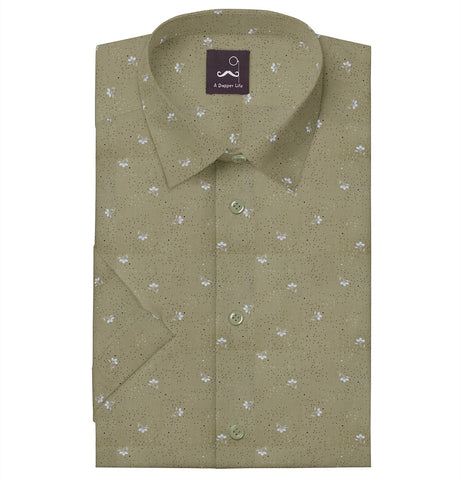 Pure Cotton - Short Sleeve- Olive Blossom Speckle