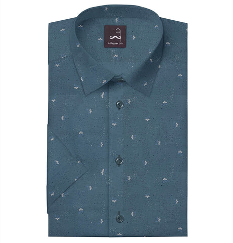 Pure Cotton - Short Sleeve- Teal Blossom Speckle