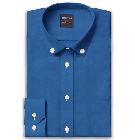 Oxford - Button-Down Collar - Long Sleeve - Cerulean