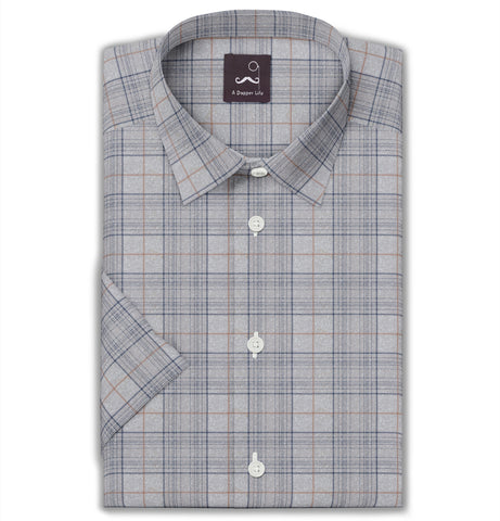 Pure Cotton - Short Sleeve - Gray Checks