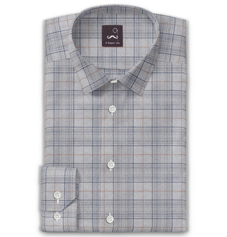 Pure Cotton - Long Sleeve - Gray Checks