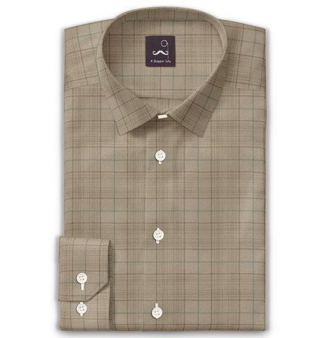 Pure Cotton - Long Sleeve - Brown Checks