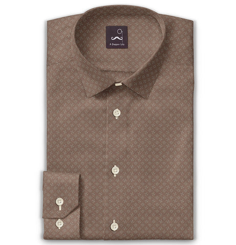 Pure Cotton - Long Sleeve - Mocha Floral Medley