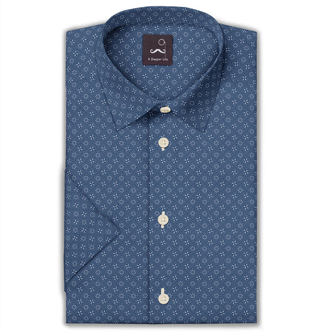 Pure Cotton - Short Sleeve- Saphire Floral Medley
