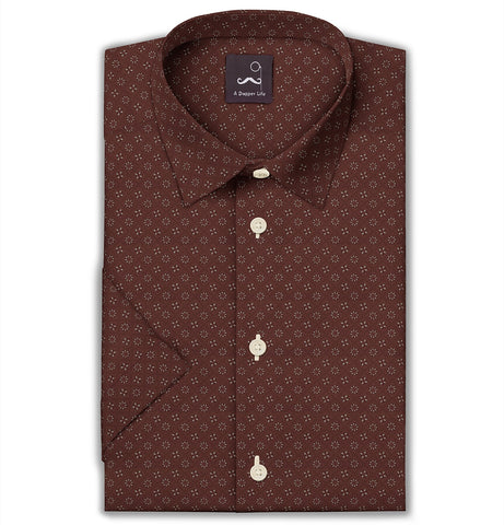 Pure Cotton - Short Sleeve- Rust Floral Medley