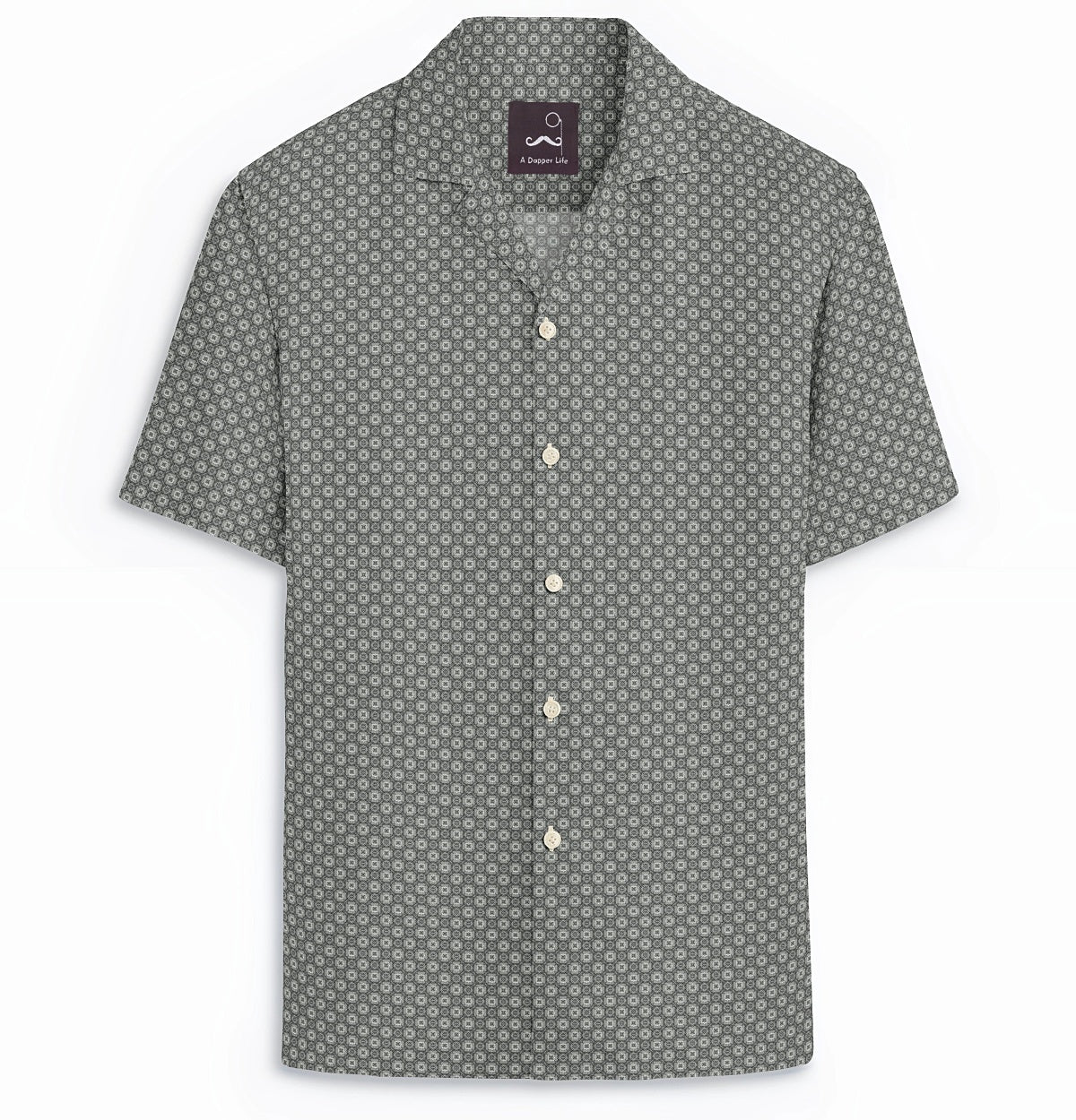 トップス SOFTHYPHEN PATTERNED CAMP COLLAR S/S Silk-Cotton Floral Camp Collar Shirt in Rosewine