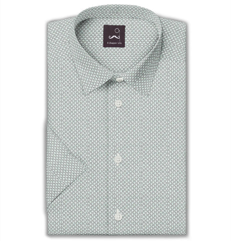 Pure Cotton - Short Sleeve - Pewter Pattern