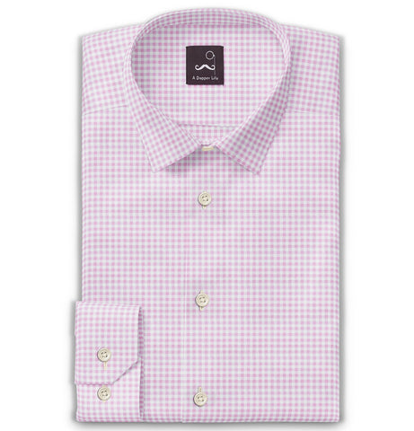 Pure Cotton - Long Sleeve - Pink Gingham Check Print