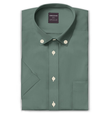 Oxford - Button-Down Collar - Short Sleeve - Sea Green
