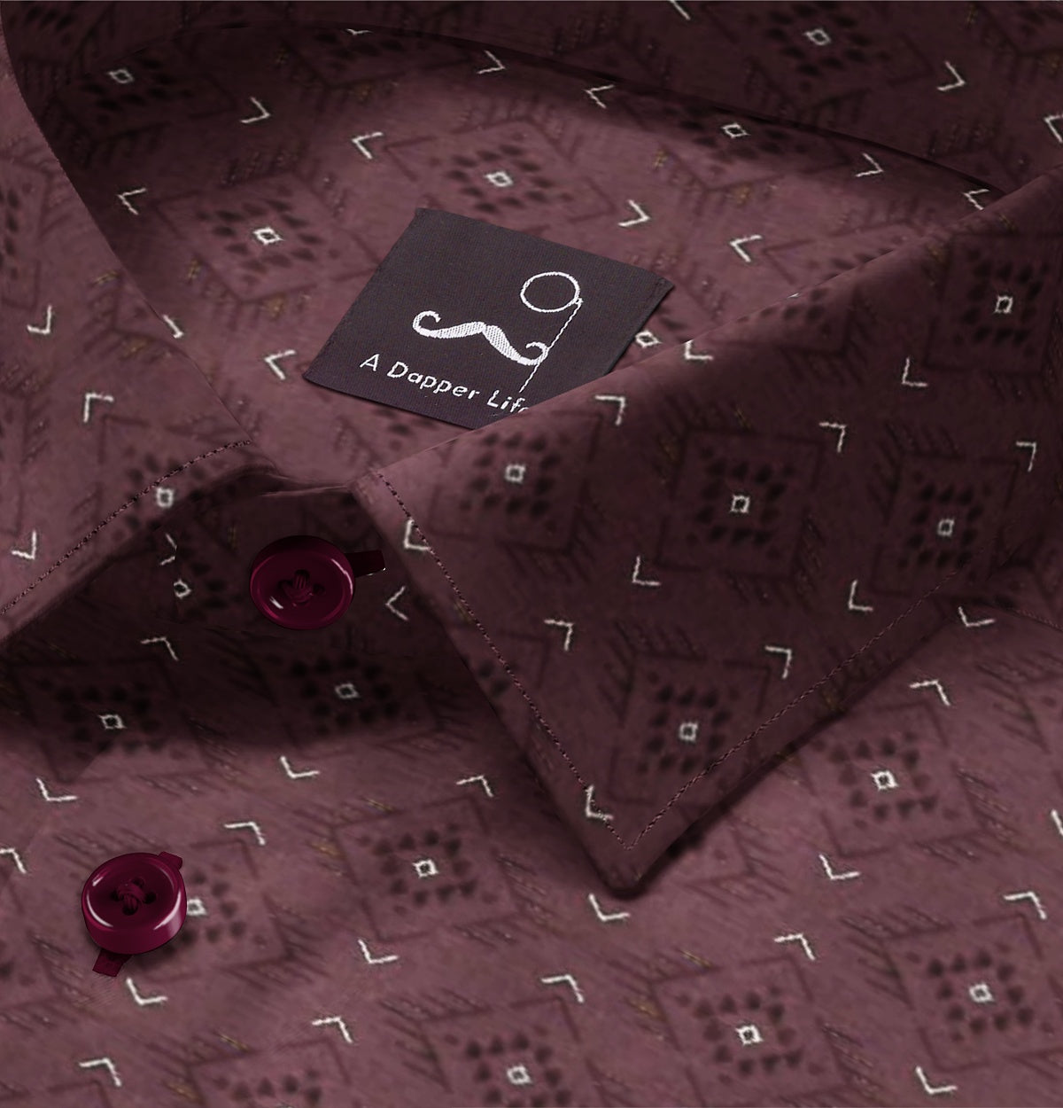 Pure Cotton - Short Sleeve - Maroon Prism