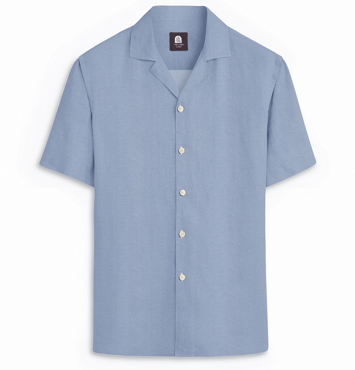 Airthreads Men's Shirt, Cotton Linen, Short Sleeve, Dusty Blue, Tailored Fit Airthreads Men's Shirt, Cotton Linen, Short Sleeve, Dusty Blue, Tailored Fit