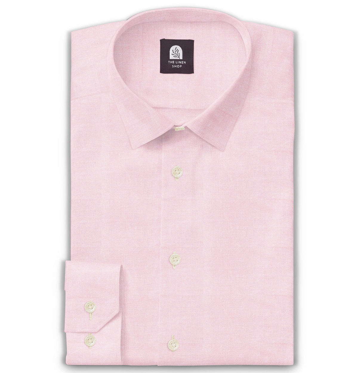 open lace back dress Men's Solid Pink Long Sleeve Dress Shirt, Stain Repellent, Wrinkle Resistant main image 1