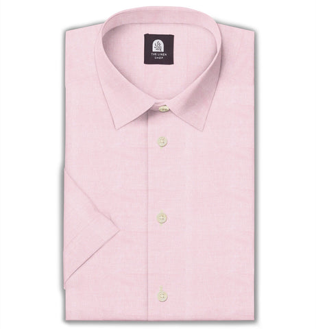 Cotton Linen - Short Sleeve - Light Pink