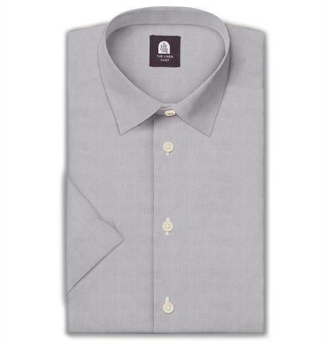 Cotton Linen - Short Sleeve - Light Gray