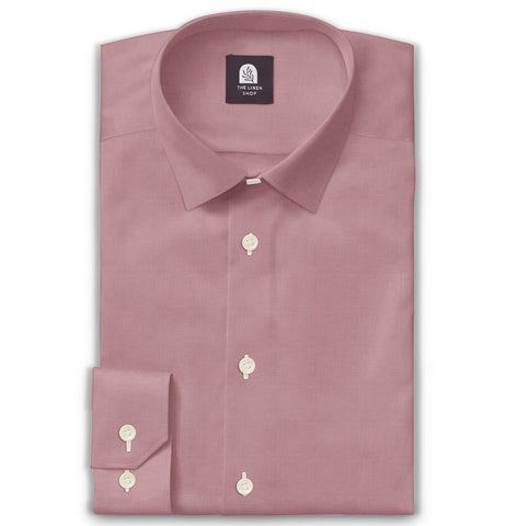 dusty pink dress shirt men Ash & Erie Pink Wrinkle Resistant Dress Shirt for Short Men