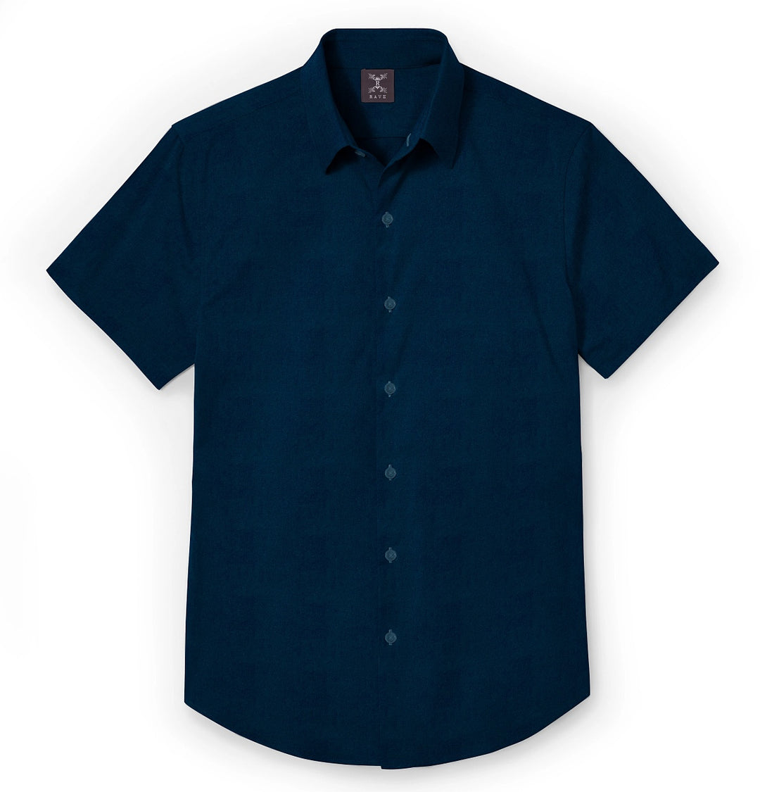 mens teal dress shirt Airthreads Men's Shirt, Wrinkle-Resistant, Short Sleeve, Ocean Teal,  Tailored Fit