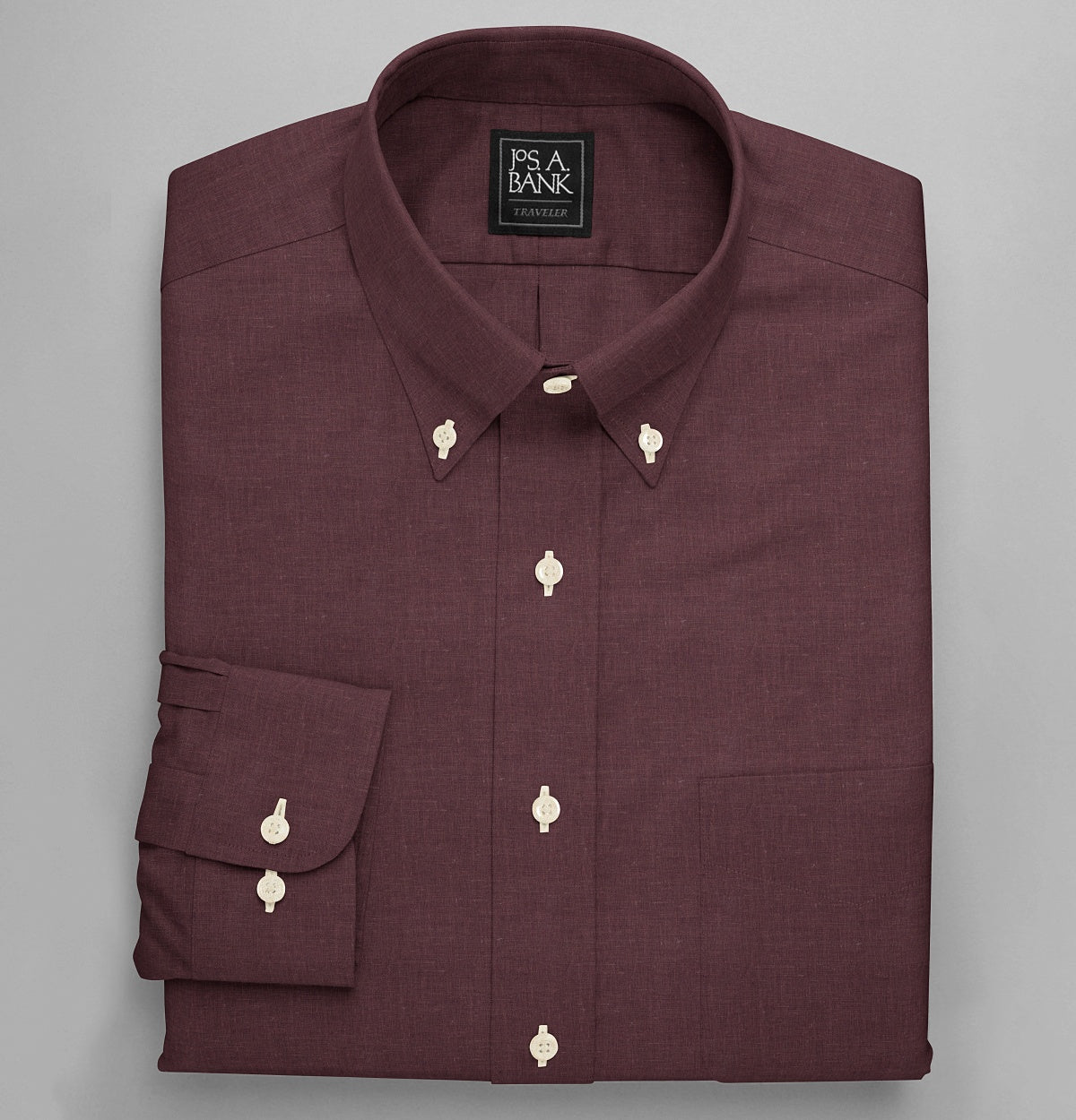 Airthreads Men's Shirt, Pure Linen, Button-Down Collar, Long Sleeve, Maroon, Tailored Fit Airthreads Men's Shirt, Pure Linen, Button-Down Collar, Long Sleeve, Maroon, Tailored Fit