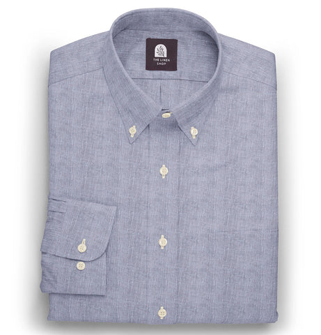 Pure Linen - Button-Down Collar - Long Sleeve - Lavender Mist