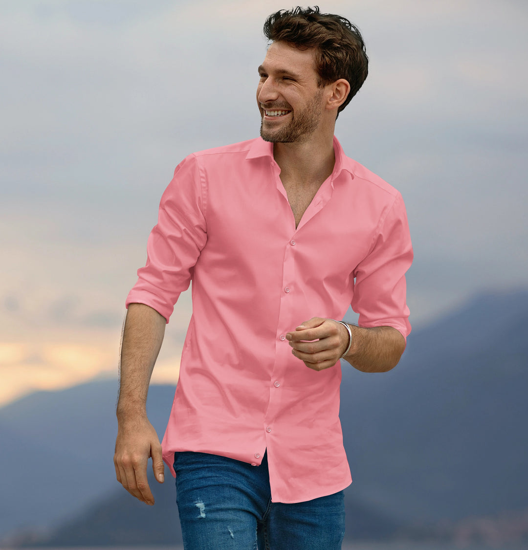 Coral dress shirt outlet