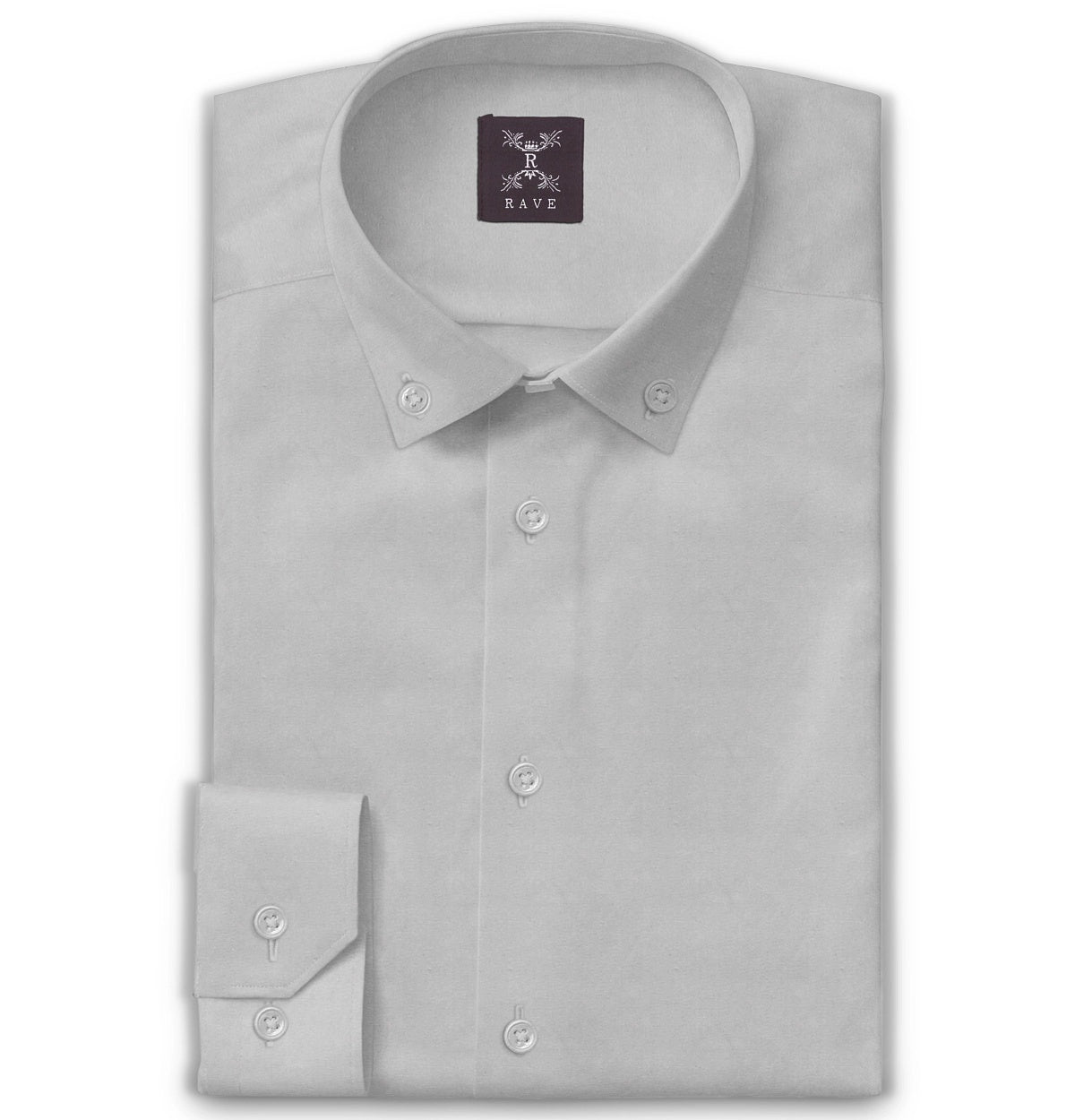 ★COOR★ Garment Washed Button Down Oxford Shirt Light Grey The Modern-fit Oxford Pale Grey Casual Shirt | Cotton Shirts
