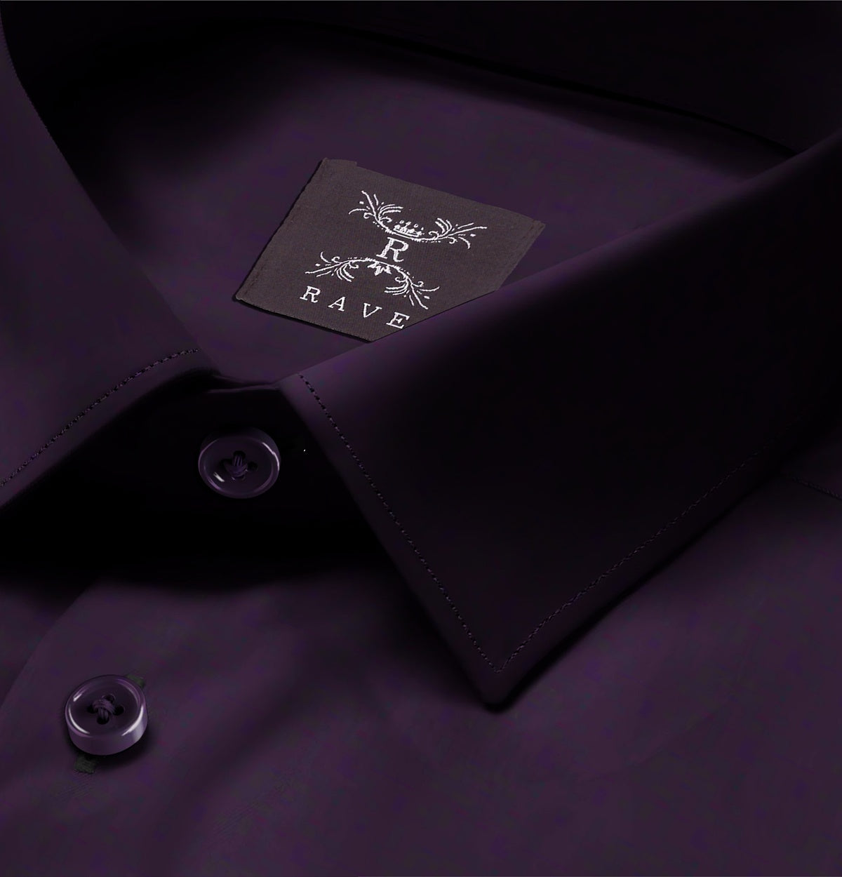 Airthreads Men's Shirt, Wrinkle-Resistant, Long Sleeve, Deep Plum, Tailored  Fit