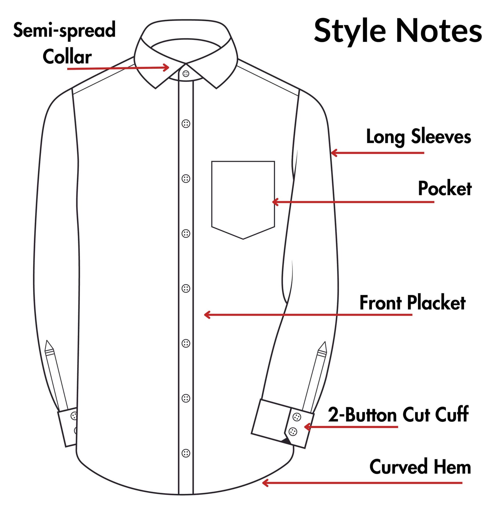 Long Sleeve Semi-Spread Collar Front Placket Single Pocket Shirt