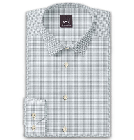 Pure Cotton - Long Sleeve - Gray Houndstooth Print