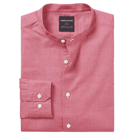 Oxford - Band Collar - Pink