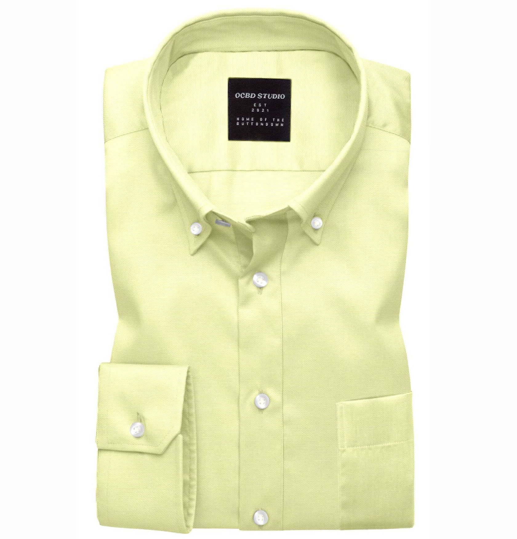 Mens yellow oxford store shirt